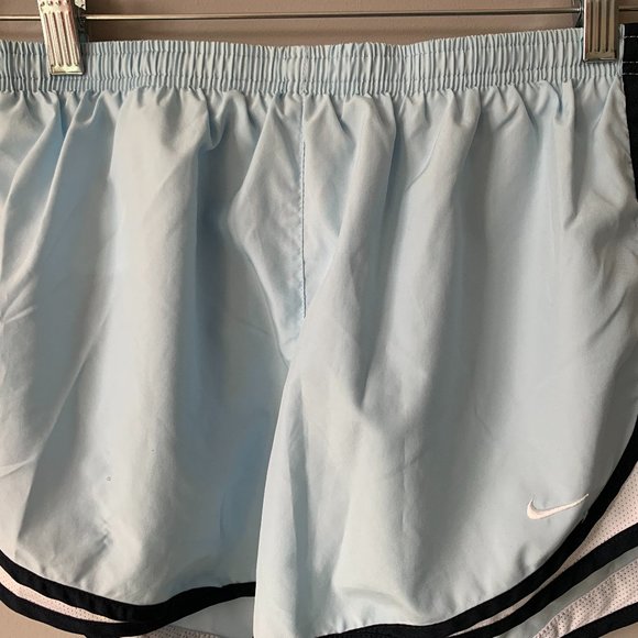 Nike Dri Fit Shorts - Sky Blue with Navy & White Stripes - Running or Athletic! - Picture 2 of 4